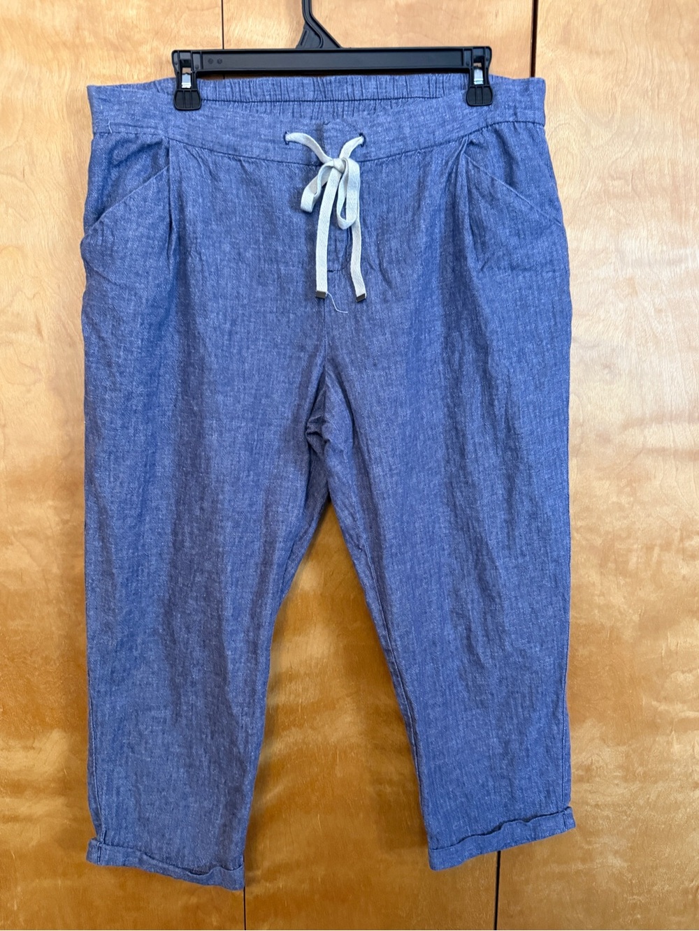 Old Navy Blue Coastal Cropped Drawstring Pants size 11